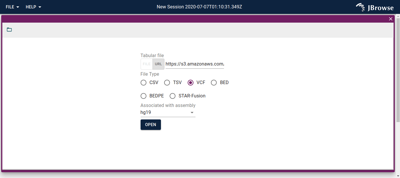 The SV inspector with the import form and URL pasted.